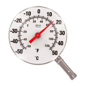 Indoor / Outdoor Dial Thermometer 6in