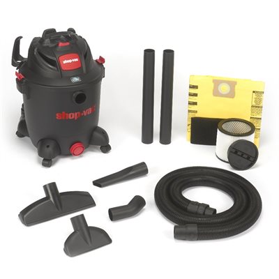 Wet / Dry Vacuum 12-Gallon (45.42L) 5.5 PHP Black With Acc
