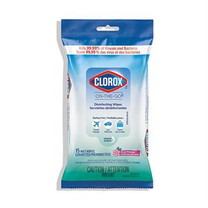 Clorox On-The-Go Disinfecting Wipes 15ct