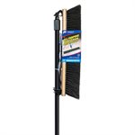 Medium Push Broom Tampico 24in Black 60in Side Clipped Braced Handle