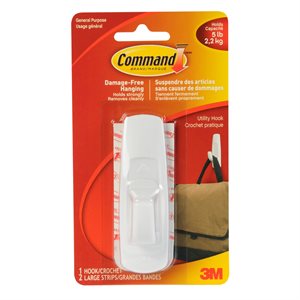 Command™ Utility Hook Large White 5Lb