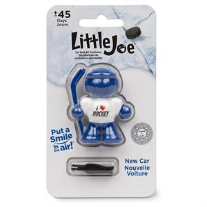 Little Joe Hockey BLUE Air Freshener New Car