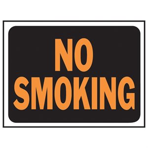 10pk Sign No Smoking 8.5in x 12in