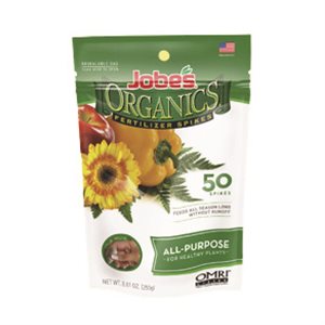 All-Purpose Fertilizer Spikes Organic 50 / Pkg OMRI 4-4-4
