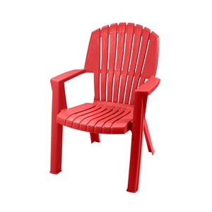 Cape Cod Plastic Patio Stacking Chair Red Explosion