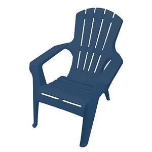 Adirondack II Plastic Patio Stacking Chair Waterloo Blue