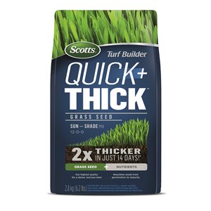 Turf Builder Quick + Thick Sun & Shade Coated Grass Seed 12-0-0 2.8kg