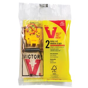 Victor Mouse Trap Wooden with Scent pedal 2pk