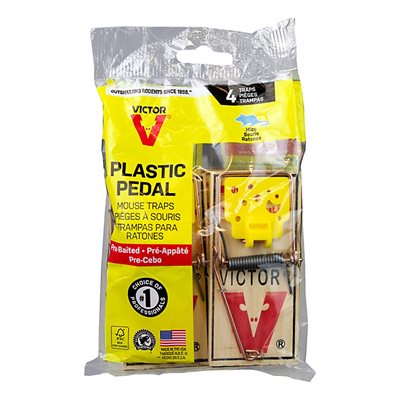 Victor Mouse Trap Wooden with Scent pedal 4pk