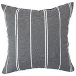 Outdoor Toss Pillow 16in x 16in Grey / White Stripe