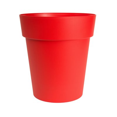 Viva Self-Watering Planter Plastic Round 11x12.25in Red