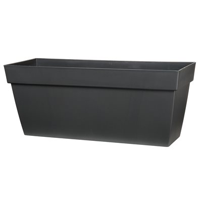 Viva Self-Watering Planter Plastic Rectangular 24x9x10in Slate