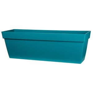 Viva Self-Watering Planter Plastic Rectangular 30x9x10in Blue