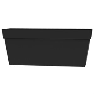 Viva Self-Watering Planter Plastic Rectangular 30x9x10in Black