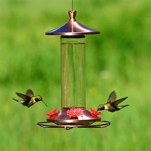 Hummingbird Feeder Glass & Copper 12oz