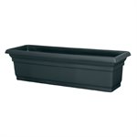 Distinction Window Box Planter Plastic No Bracket 30x7x7 Black