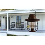 Audubon Modern Farmhouse Solar Cage Barn Light Mangeoire À Graines pour Oiseaux Sauvages