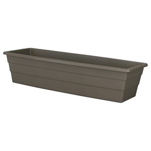 Futura Window Box Planter Plastic No Bracket 31.75x8.5x6.5in Cappuccino