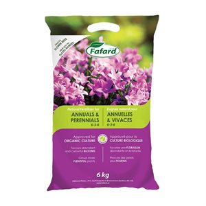 Fafard Natural Fertilizer for Annuals and Perennials 6-3-6 6kg