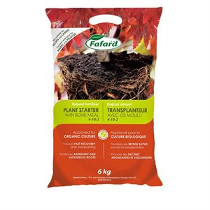 Fafard Natural Fertilizer Plant Starter with Bone Meal 4-10-2 6kg