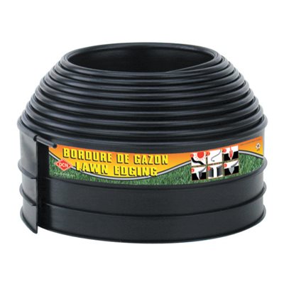 Lawn Edging Plastic Econo 4in x 20ft Black Bulk