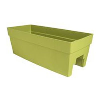 Harmony Railing Mount Planter Self-Watering Plastic 27x11.75x9.5in Green