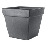 Harmony Self-Watering Planter Plastic Square 16x16x14 Slate