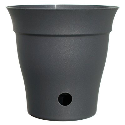 Contempra Pot With Inside Saucer Slate 8in