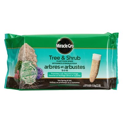Miracle-Gro Tree & Shrub Fertilizer Spikes 15-5-10 10 / Pkg 1.13kg