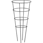 Wire Tomato Cage Powder Coat 4-Ring 42x14" Black