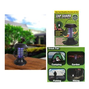 Zap Guard Lumière Solaire & Bug Zapper Lantern 7.5po