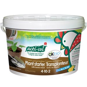 Acti-Sol Starter Fertilizer with Hen Manure and Bone Meal 4-10-2 2.5Kg Pail