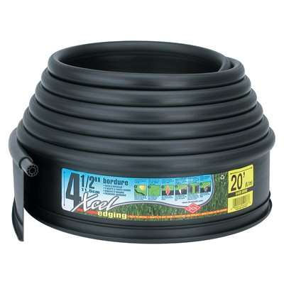 Lawn Edging Plastic Xcel Designer 4-1 / 2in x 20ft Black