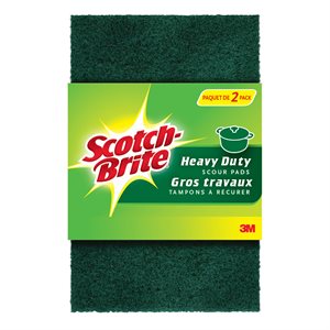 Scotch Brite Heavy Duty Scour Pad 3-1 / 2x6-1 / 2in 2pk
