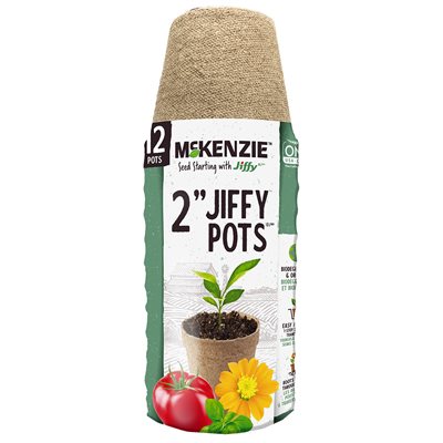 12PC Jiffy Peat Pots Round 2in