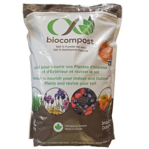 Earthworm Castings 100% BioCompost Org / OCQV 9L