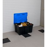 Strong Box Stackable Storage Tote 104L Black / Yellow