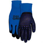 1Pair Gloves Work Unisex Max Grip Chemical Resistant Size: L / XL Nitrile Palm Blue