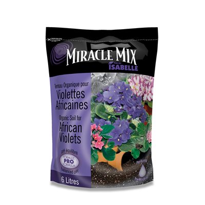 Terreau D'Empotage Pour Violettes Africaines Miracle Mix 6L