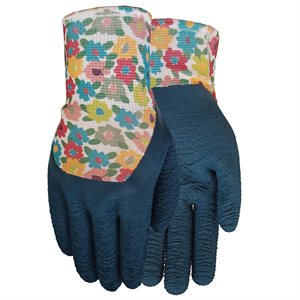 1Pair Gloves Garden Ladies Gripping Latex Coated Palm Size: M Floral Print