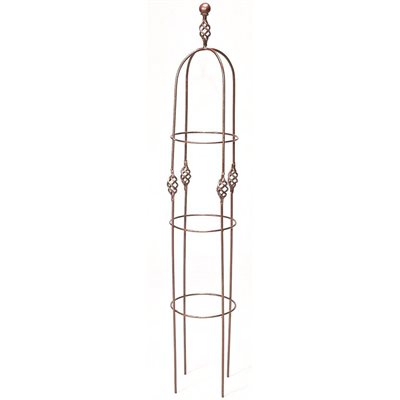 Venetian Wire Obelisk 43x8" Copper