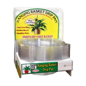 Drip Pan Clear Vinyl For Hanging Basket 10in