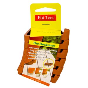 6pk Pot Toes Planter Pot Levelling Feet Terracotta