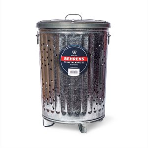 Refuse / Composting Can with Lid Galvanized Steel 20Gal
