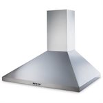 Pyramid Wall Mounted Range Hood 380CFM, 1.5 sones