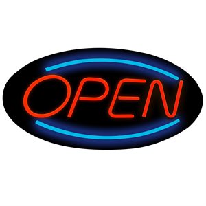 Sign Open LED Oval