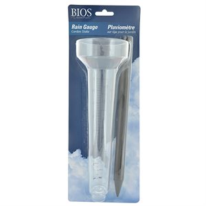 Rain Gauge Plastic Single Stake 12in